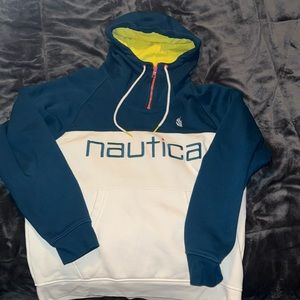 Nautica Mens Quarter Zip Hoodie